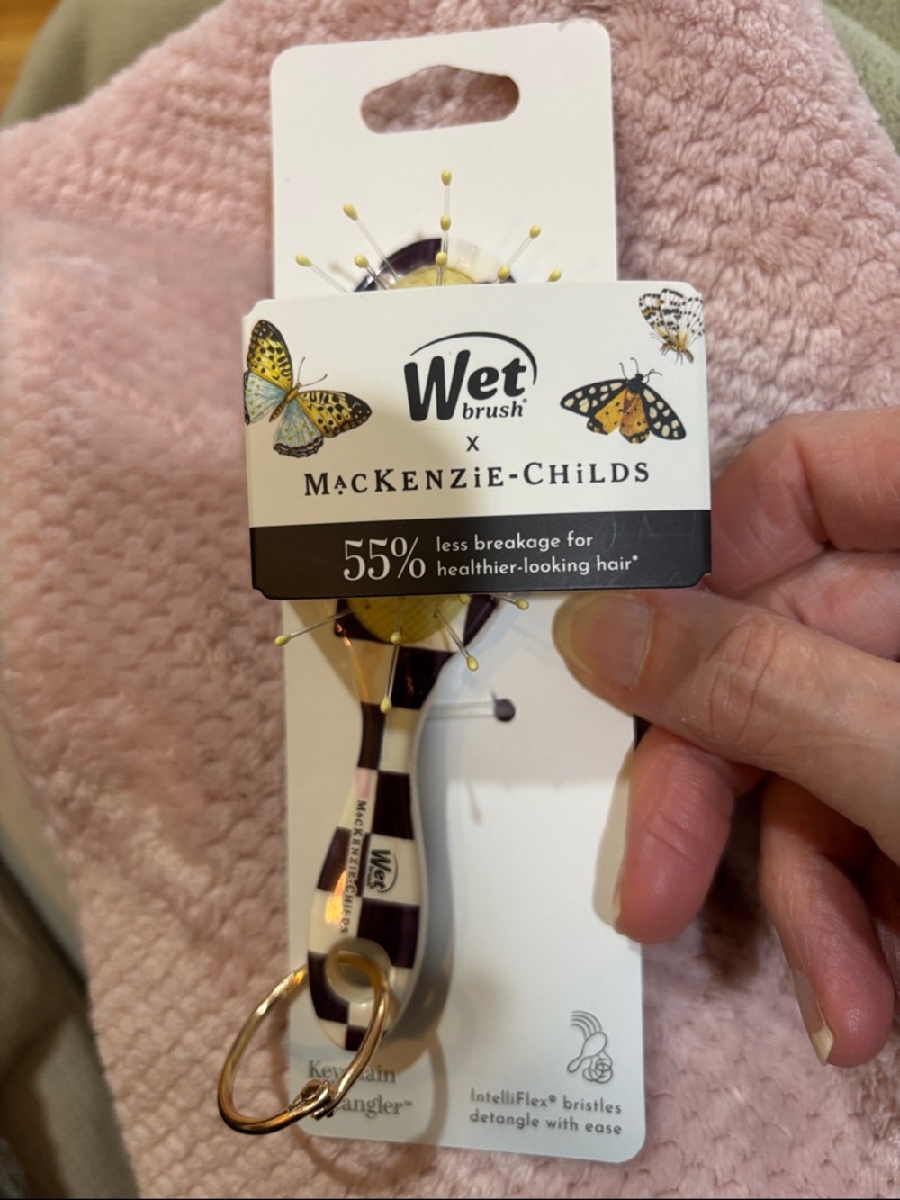 MacKenzie-Childs/Goody Mini Keychain Detangler hairbrush